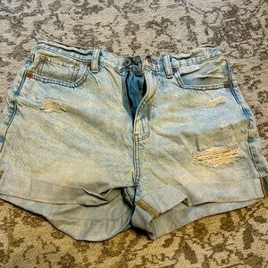 Jean high rise shorts